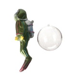 Maxbell Miniature Diver Action Figure Simulation for Aquarium Fish Tank Favors Green
