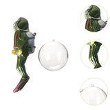 Maxbell Miniature Diver Action Figure Simulation for Aquarium Fish Tank Favors Green