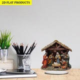 Maxbell Jesus Birth Figurine Crafts Christmas Statue for Living Room Desktop Bedroom