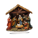 Maxbell Jesus Birth Figurine Crafts Christmas Statue for Living Room Desktop Bedroom