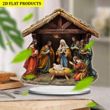 Maxbell Jesus Birth Figurine Crafts Christmas Statue for Living Room Desktop Bedroom