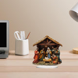 Maxbell Jesus Birth Figurine Crafts Christmas Statue for Living Room Desktop Bedroom