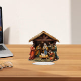 Maxbell Jesus Birth Figurine Crafts Christmas Statue for Living Room Desktop Bedroom