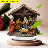Maxbell Jesus Birth Figurine Crafts Christmas Statue for Living Room Desktop Bedroom