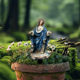 Maxbell Blessed Mary Statue Landscape Ornament for Outdoor Micro Landscape Flowerpot