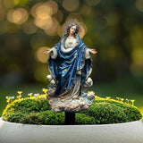 Maxbell Blessed Mary Statue Landscape Ornament for Outdoor Micro Landscape Flowerpot