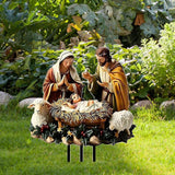 Maxbell Jesus Birth Yard Signs Decor Garden Yard Stake for Yard Landscape Lawn Decoration