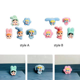 Maxbell 5Pcs Cute Mini Doll Figures Unique Gift Ornament for Girls Boys Adults Women Style A