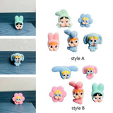 Maxbell 5Pcs Cute Mini Doll Figures Unique Gift Ornament for Girls Boys Adults Women Style A
