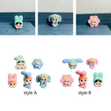 Maxbell 5Pcs Cute Mini Doll Figures Unique Gift Ornament for Girls Boys Adults Women Style A