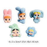 Maxbell 5Pcs Cute Mini Doll Figures Unique Gift Ornament for Girls Boys Adults Women Style A