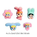 Maxbell 5Pcs Cute Mini Doll Figures Unique Gift Ornament for Girls Boys Adults Women Style B