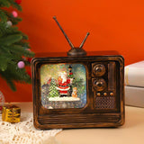 Maxbell Christmas Musical Box Retro Crafts Night Light for Gifts Bookshelf Christmas style B