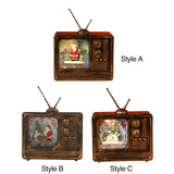 Maxbell Christmas Musical Box Retro Crafts Night Light for Gifts Bookshelf Christmas style B