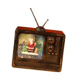 Maxbell Christmas Musical Box Retro Crafts Night Light for Gifts Bookshelf Christmas style B