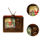 Maxbell Christmas Musical Box Retro Crafts Night Light for Gifts Bookshelf Christmas style B