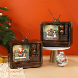 Maxbell Christmas Musical Box Retro Crafts Night Light for Gifts Bookshelf Christmas style B