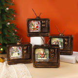 Maxbell Christmas Musical Box Retro Crafts Night Light for Gifts Bookshelf Christmas style B