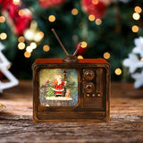 Maxbell Christmas Musical Box Retro Crafts Night Light for Gifts Bookshelf Christmas style B