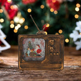 Maxbell Christmas Musical Box Retro Crafts Night Light for Gifts Bookshelf Christmas style  C
