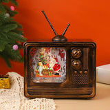 Maxbell Christmas Musical Box Retro Crafts Night Light for Gifts Bookshelf Christmas style  C