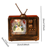 Maxbell Christmas Musical Box Retro Crafts Night Light for Gifts Bookshelf Christmas style  D