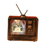 Maxbell Christmas Musical Box Retro Crafts Night Light for Gifts Bookshelf Christmas style  D