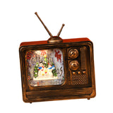 Maxbell Christmas Musical Box Retro Crafts Night Light for Gifts Bookshelf Christmas style  D