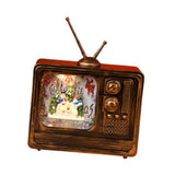 Maxbell Christmas Musical Box Retro Crafts Night Light for Gifts Bookshelf Christmas style  D