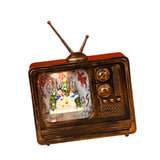 Maxbell Christmas Musical Box Retro Crafts Night Light for Gifts Bookshelf Christmas style  D