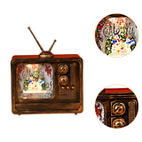 Maxbell Christmas Musical Box Retro Crafts Night Light for Gifts Bookshelf Christmas style  D