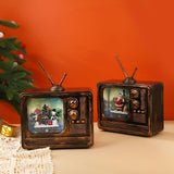 Maxbell Christmas Musical Box Retro Crafts Night Light for Gifts Bookshelf Christmas style  D