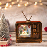 Maxbell Christmas Musical Box Retro Crafts Night Light for Gifts Bookshelf Christmas style  D