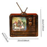 Maxbell LED Christmas TV Music Box Christmas Decoration for Birthday Gifts Bookshelf