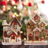 Maxbell Small Christmas Decor Village House Christmas Decorations Accessory for Desk Table Style A