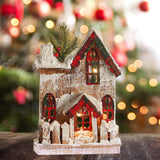 Maxbell Small Christmas Decor Village House Christmas Decorations Accessory for Desk Table Style A