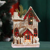 Maxbell Small Christmas Decor Village House Christmas Decorations Accessory for Desk Table Style A