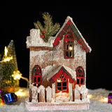 Maxbell Small Christmas Decor Village House Christmas Decorations Accessory for Desk Table Style A