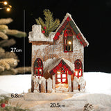 Maxbell Small Christmas Decor Village House Christmas Decorations Accessory for Desk Table Style A