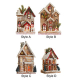 Maxbell Small Christmas Decor Village House Christmas Decorations Accessory for Desk Table Style A