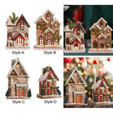 Maxbell Small Christmas Decor Village House Christmas Decorations Accessory for Desk Table Style A