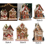 Maxbell Small Christmas Decor Village House Christmas Decorations Accessory for Desk Table Style A