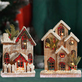 Maxbell Small Christmas Decor Village House Christmas Decorations Accessory for Desk Table Style A