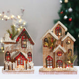 Maxbell Small Christmas Decor Village House Christmas Decorations Accessory for Desk Table Style A
