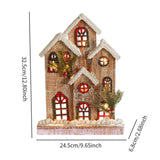 Maxbell Small Christmas Decor Village House Christmas Decorations Accessory for Desk Table Style B