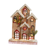 Maxbell Small Christmas Decor Village House Christmas Decorations Accessory for Desk Table Style B