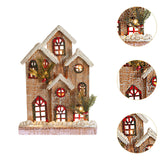 Maxbell Small Christmas Decor Village House Christmas Decorations Accessory for Desk Table Style B