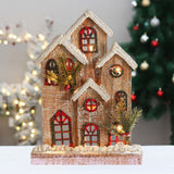 Maxbell Small Christmas Decor Village House Christmas Decorations Accessory for Desk Table Style B