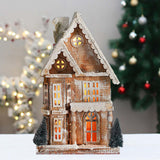 Maxbell Small Christmas Decor Village House Christmas Decorations Accessory for Desk Table Style C
