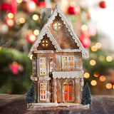 Maxbell Small Christmas Decor Village House Christmas Decorations Accessory for Desk Table Style C